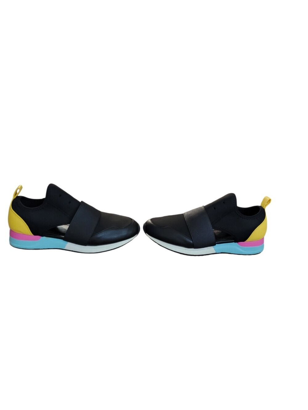 Aldo Men's Black Slip-On Sneakers with Yellow, Pink & Blue Accents - Picture 6 of 7